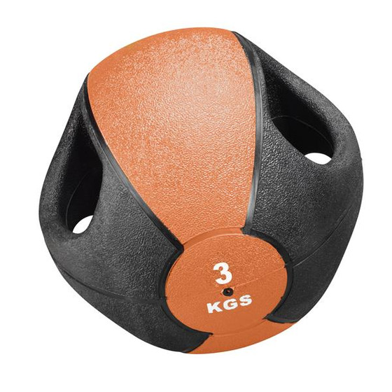 Medizinball Esfera mit Griff 3 kg Orange