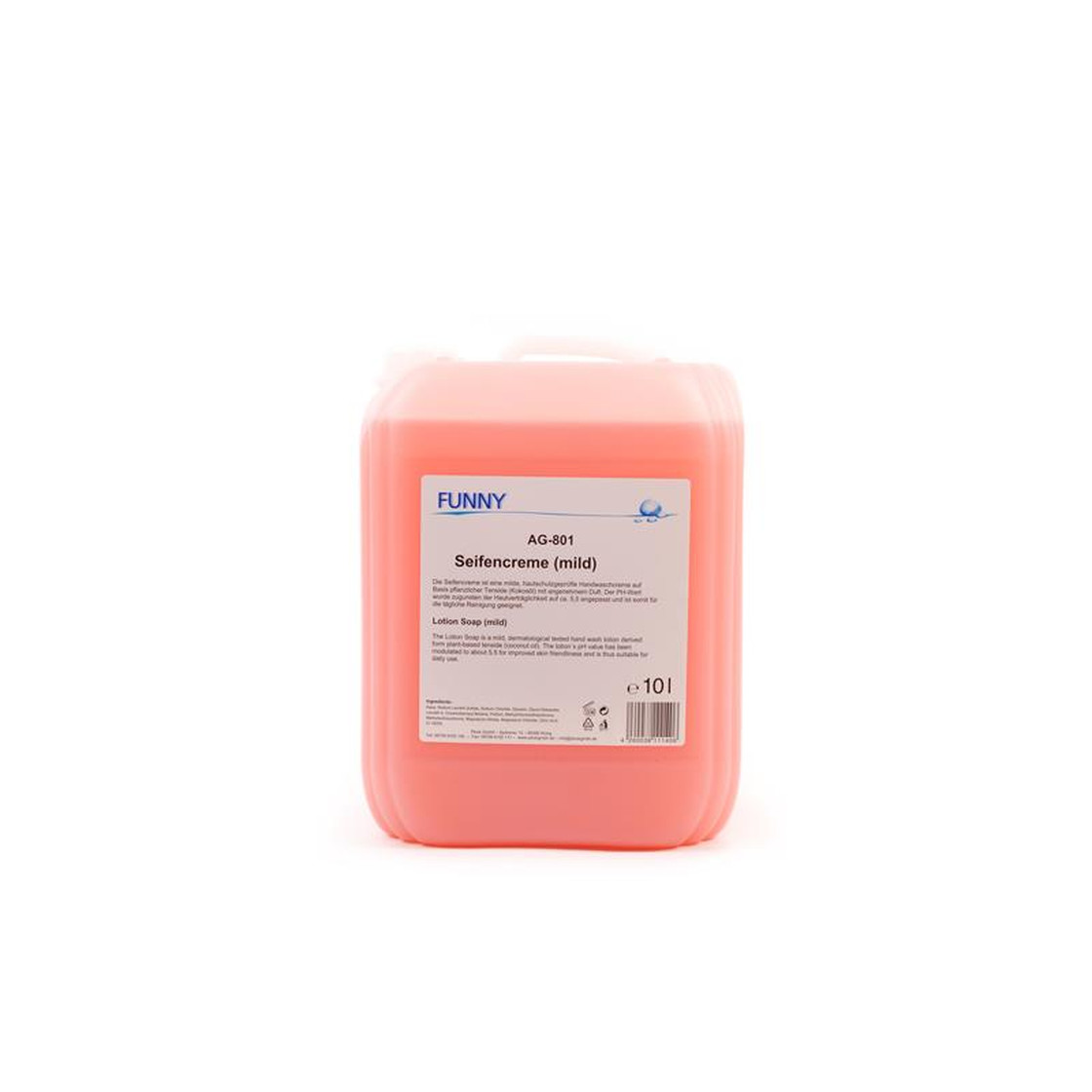 Produktbild von 10 Liter Handwaschseife „Rosé“ – Milde Seifencreme Ohne Alkali, Dermatologisch Getestet, Halal & Mikroplastikfrei