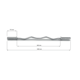 ATS® SZ Curlstange 1,2 m Länge Silber